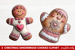 Christmas Gingerbread Cookies Clipart | Cute Holiday Cookie Product Image 1
