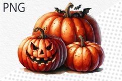 Halloween Pumpkins Sublimation - Clipart PNG Design Product Image 1