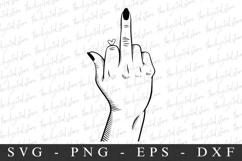 Middle Finger| SVG Cut files | Cricut Product Image 1