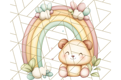 Pastel Plushie Rainbow Clipart PNG, Nursery Baby Animals Png Product Image 2