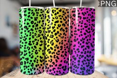 Rainbow Leopard Print Tumbler Wrap - High Quality 300 Dpi Product Image 1