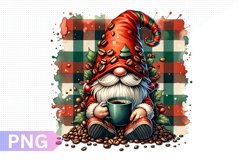 Christmas Coffee Gnome Sublimation Clipart PNG Product Image 1