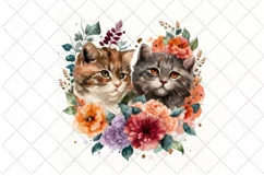Cute Cats Watercolor cliparts |Cute cats illustrations Product Image 3