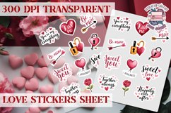 Love sticker Hearts Stickers Sheet St. Valentine&#039;s Heart PNG Product Image 1