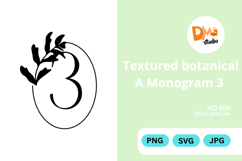 Textured Botanical Monogram Product Image 1