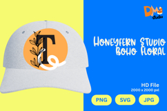 Honeyfern Studio Boho Floral Monogram Product Image 1