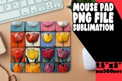 Stylish Blossom Sublimation Mouse Pad Design PNG Product Image 1