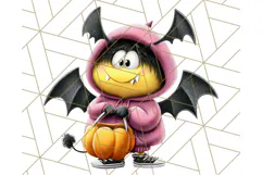 Monster Kids Clipart PNG, Cute Halloween Costume Art Product Image 2