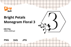 Bright Petals Monogram Floral Product Image 1