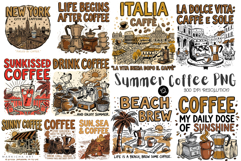 Summer Coffee PNG Sublimation Product Image 1