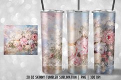 Valentine Floral Tumbler Wrap Sublimation|Skinny Tumbler Product Image 4