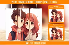 Valentines day Tumbler Wrap Designs, Sublimation Wrap Product Image 1