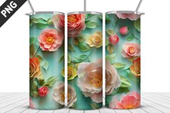 Flowers Tumbler Wrap | Sublimation Design | Tumbler PNG Product Image 1