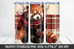 Panda Skinny Tumbler 20oz Wrap Design, Animal Tumbler Wrap Product Image 1