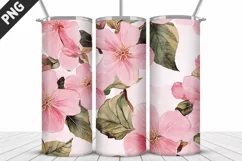 Flowers Tumbler Wrap | Sublimation Design | Tumble PNG Product Image 3