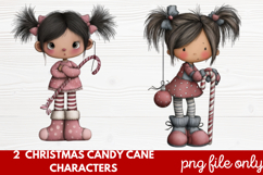 Christmas Candy Cane Characters Clipart Product Image 1