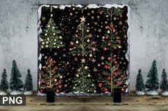 Christmas Tree Square Sublimation Slate Design Product Image 1