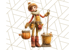 Autumn Circus Performers Clipart Vintage Characters PNG Product Image 2