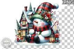 Christmas Snowman Sublimation - Clipart PNG Bundle Product Image 2