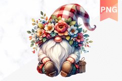 Floral Gnome Sublimation - Clipart PNG Bundle Product Image 6