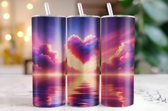 Hearts Valentine's Day Tumbler Wrap Sublimation Product Image 1