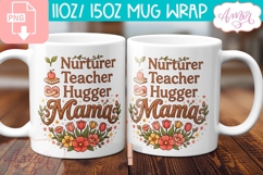 Mama Mug Wrap sublimation PNG, Mother's day mug Product Image 2