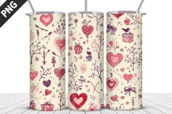 Valentines Love Skinny Tumbler PNG Wrap| Valentines Tumbler Product Image 3