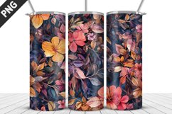 Flowers Tumbler Wrap | Sublimation Design | Tumbler PNG Product Image 1