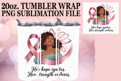 Sweet Sublimation 20oz tumbler wrap, Cancer Product Image 1