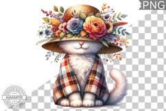 Floral Crown Cat Sublimation Clipart Bundle Product Image 6