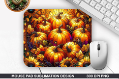 Pumpkin Mouse Pad Sublimation, Halloween Mouse Pad PNG Product Image 1
