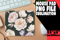 Vibrant Mouse Pad Sublimation Design, Flower Pattern Product Image 1