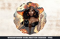 Halloween Witch Wind Spinner Sublimation Design Product Image 1