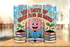 100 Days Of School Tumbler wrap, Teacher Day 20oz Tumbler Product Image 1