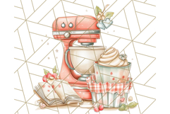 Cottagecore Kitchen Mixer, Apron PNG Clipart, Retro Floral Product Image 2