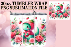 Bright Days 20oz tumbler wrap, Cute Dino Product Image 1