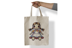 Braided Hair Stitched Doll Rainbow Halloween Voodoo PNG Product Image 7