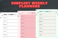 best simplest weekly planner freebie 59,free Weekly planner Product Image 1