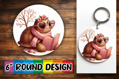 Sweet Circle Car Coaster PNG, Turtle Product Image 1