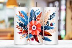 Whimsical Bohemian Bouquet Tumbler | Sublimation PNG design Product Image 3