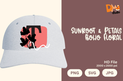 Sunroot &amp; Petals Boho Floral Monogram Product Image 1