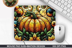 Pumpkin Mouse Pad, Halloween Mouse Pad PNG Design, Halloween Product Image 1