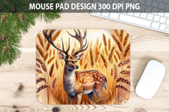 Deer Mouse pad Sublimation - Thanksgiving Animal PNG Design Product Image 1