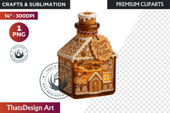 Christmas Winter Potion Bottles PNG, Magical Holiday Clipart Product Image 1