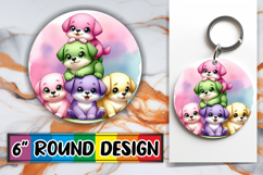 Sublimation Car Coaster Joy, Cute Animals Product Image 1