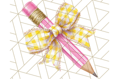 Chubby Pencil With Bows PNG Clipart, Cute School Supply Png Product Image 2
