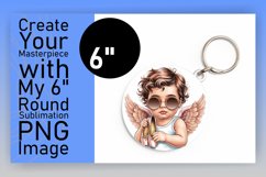 Creative Circle PNG Keychain Artwork , Cupid Product Image 1