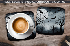 Halloween Coaster Sublimation, Halloween Coaster PNG Design Product Image 1