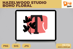 Hazelwood Studio Boho Floral Monogram Product Image 1