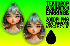 Playful Teardrop Earrings Design Art , Fairy Product Image 1